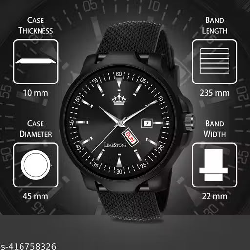 Leather Strap Quartz Analog Watch