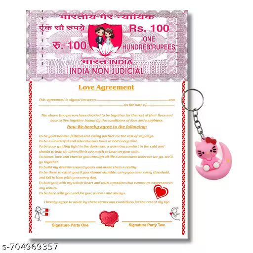 Love Agreement Certificate
