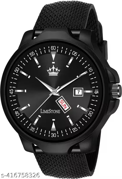 Leather Strap Quartz Analog Watch